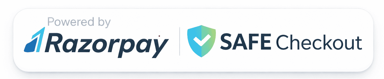Guaranteed Safe Checkout powered by Razorpay